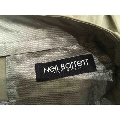 Pre-owned Neil Barrett Straight Pants In Ecru