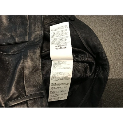 Pre-owned Golden Goose Black Leather Trousers
