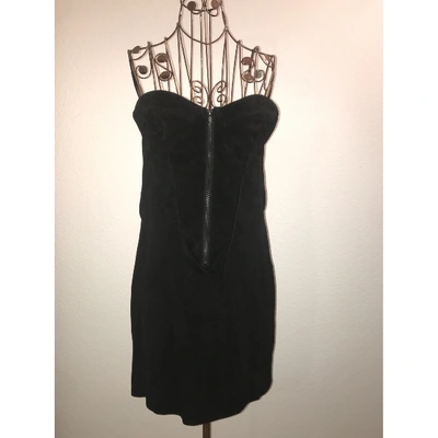 Pre-owned American Retro Black Leather Dress