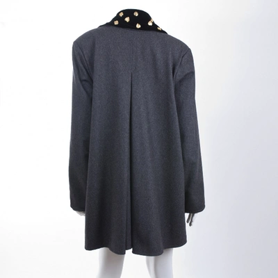 Pre-owned Christian Lacroix Wool Coat In Anthracite