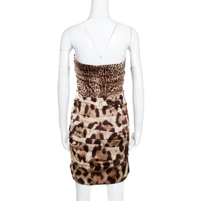 Pre-owned Dolce & Gabbana Brown Silk Dress