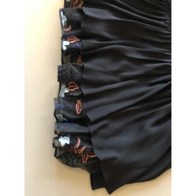 Pre-owned Cinq À Sept Lace Mini Dress In Black