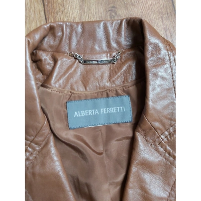 Pre-owned Alberta Ferretti Brown Leather Jacket