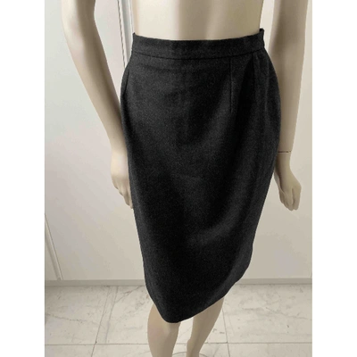 Pre-owned Chanel Wool Mid-length Skirt In Grey