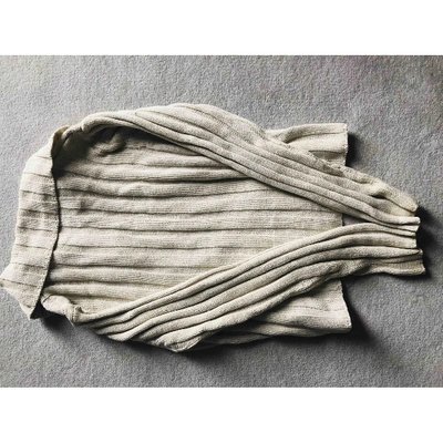 Pre-owned Nicole Farhi Ecru Cotton Knitwear