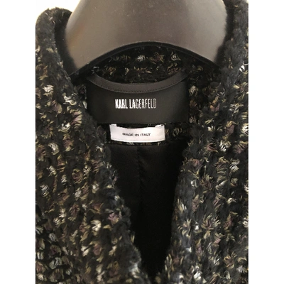 Pre-owned Karl Lagerfeld Short Vest In Anthracite