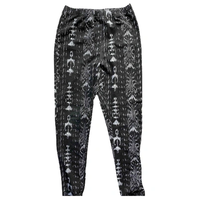 Pre-owned Stussy Black Polyester Trousers