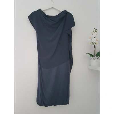 Pre-owned Schumacher Blue Silk Dress