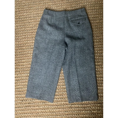 Pre-owned Dior Anthracite Wool Trousers