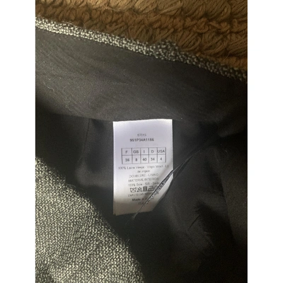 Pre-owned Dior Anthracite Wool Trousers