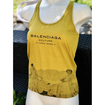 Pre-owned Balenciaga Yellow Cotton Tops