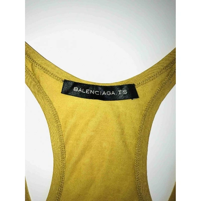 Pre-owned Balenciaga Yellow Cotton Tops