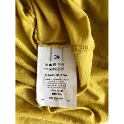 Pre-owned Balenciaga Yellow Cotton Tops