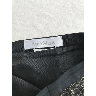 Pre-owned Max Mara Tweed Mini Skirt In Black