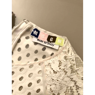 Pre-owned Msgm White Cotton Top