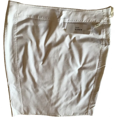 Pre-owned Akris Punto Mid-length Skirt In White