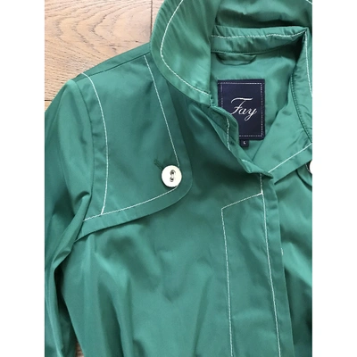Pre-owned Fay Trench Coat In Green