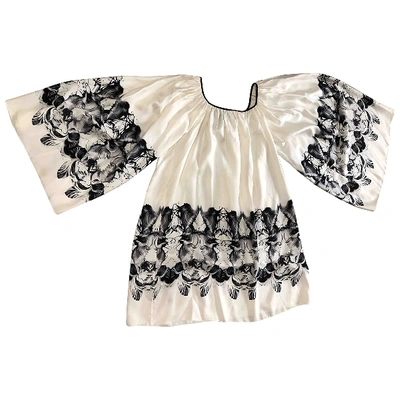 Pre-owned Thomas Wylde White Silk Dress