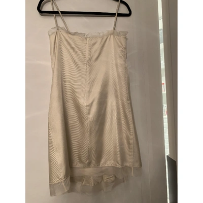 Pre-owned Zac Posen White Silk Dress