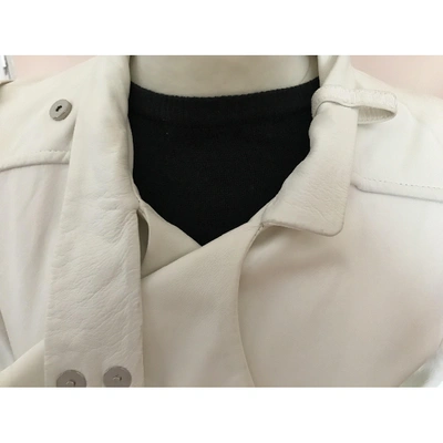 Pre-owned Balenciaga White Leather Jacket