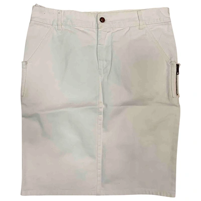 Pre-owned Gucci Skirt In White