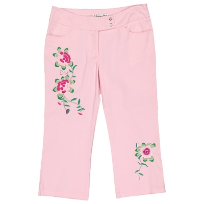 Pre-owned Dior Trousers In Pink