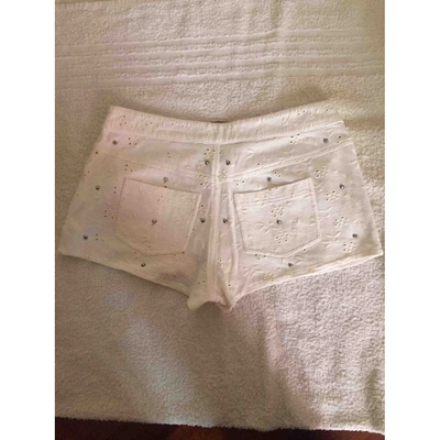 Pre-owned Guess White Cotton Shorts