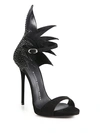 GIUSEPPE ZANOTTI Crystal-Studded Jagged Suede Sandals