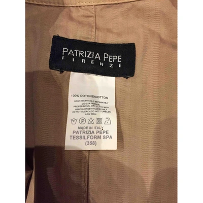 Pre-owned Patrizia Pepe Trench Coat In Camel