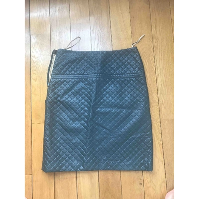 Pre-owned Chloé Leather Mid-length Skirt In Green