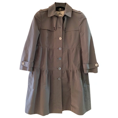 Pre-owned Burberry Trench Coat In Grey