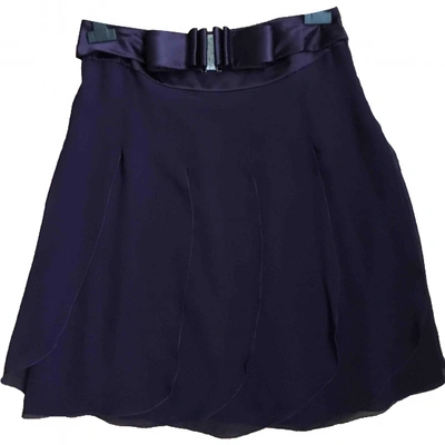 Pre-owned Valentino Silk Mid-length Skirt In Purple