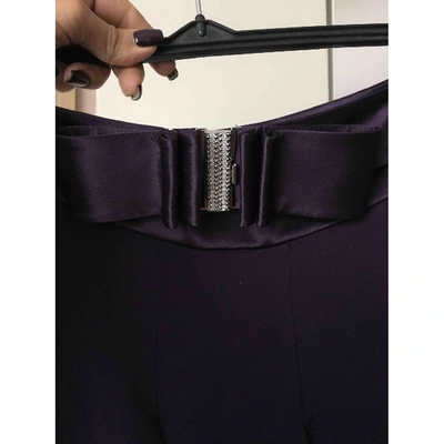 Pre-owned Valentino Silk Mid-length Skirt In Purple