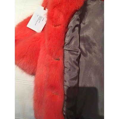 Pre-owned Shrimps Faux Fur Short Vest In Pink
