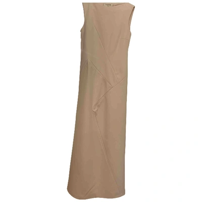 Pre-owned Lanvin Wool Maxi Dress In Pink