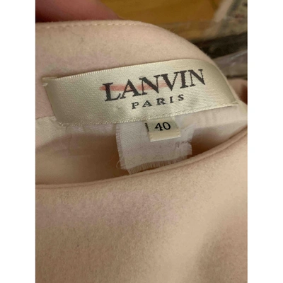 Pre-owned Lanvin Wool Maxi Dress In Pink