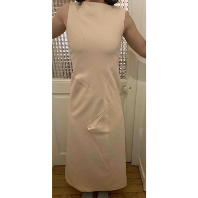Pre-owned Lanvin Wool Maxi Dress In Pink