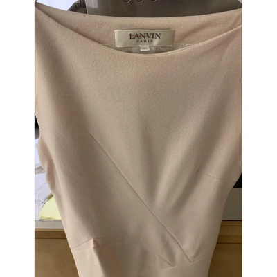 Pre-owned Lanvin Wool Maxi Dress In Pink