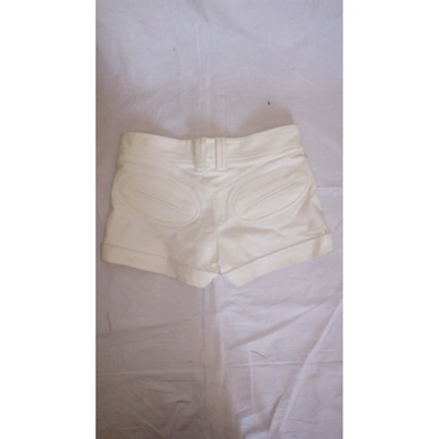 Pre-owned Versace White Cotton - Elasthane Shorts
