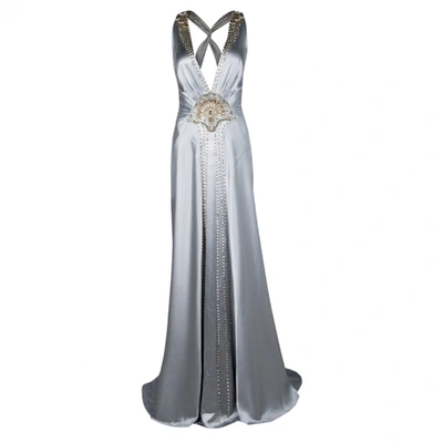 Pre-owned Jenny Packham Grey Silk Dress