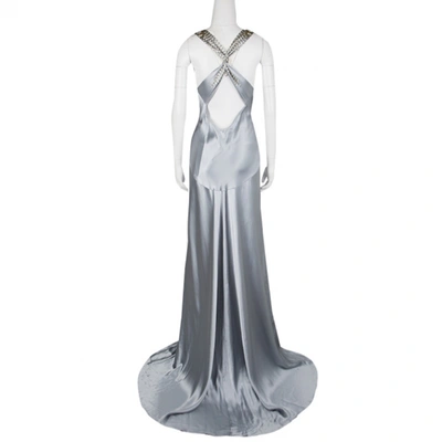 Pre-owned Jenny Packham Grey Silk Dress