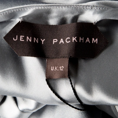 Pre-owned Jenny Packham Grey Silk Dress