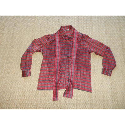 Pre-owned Saint Laurent Silk Blouse In Red