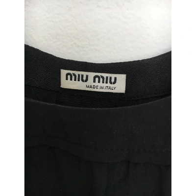 Pre-owned Miu Miu Silk Top In Black
