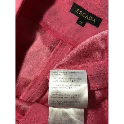 Pre-owned Escada Trousers In Pink