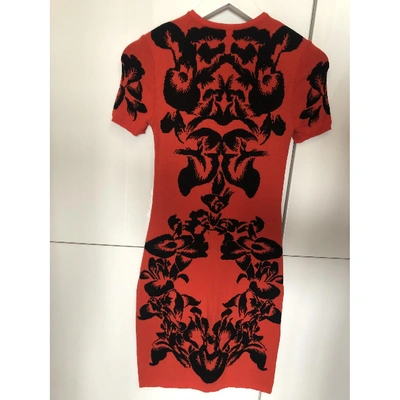 Pre-owned Mcq By Alexander Mcqueen Mini Dress In Red