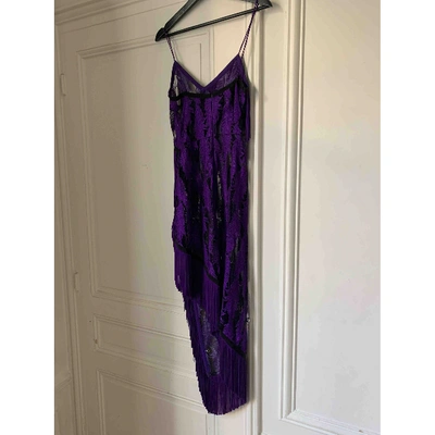 Pre-owned David Koma Mid-length Dress In Purple