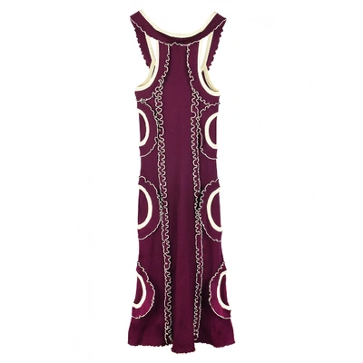 Pre-owned Mulberry Mid-length Dress In Burgundy