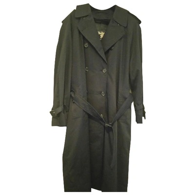 Pre-owned Burberry Navy Cotton Trench Coat