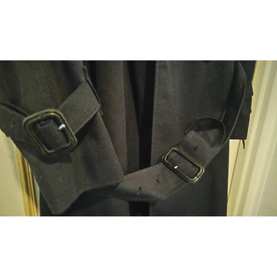 Pre-owned Burberry Navy Cotton Trench Coat